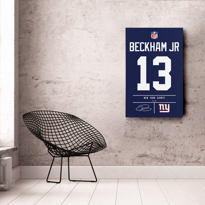 Odell Beckham Jr. Giants Jersey Canvas Print | Wall Art Decor