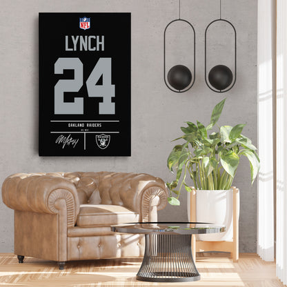 Marshawn Lynch Oakland Raiders Jersey Canvas Wall Art