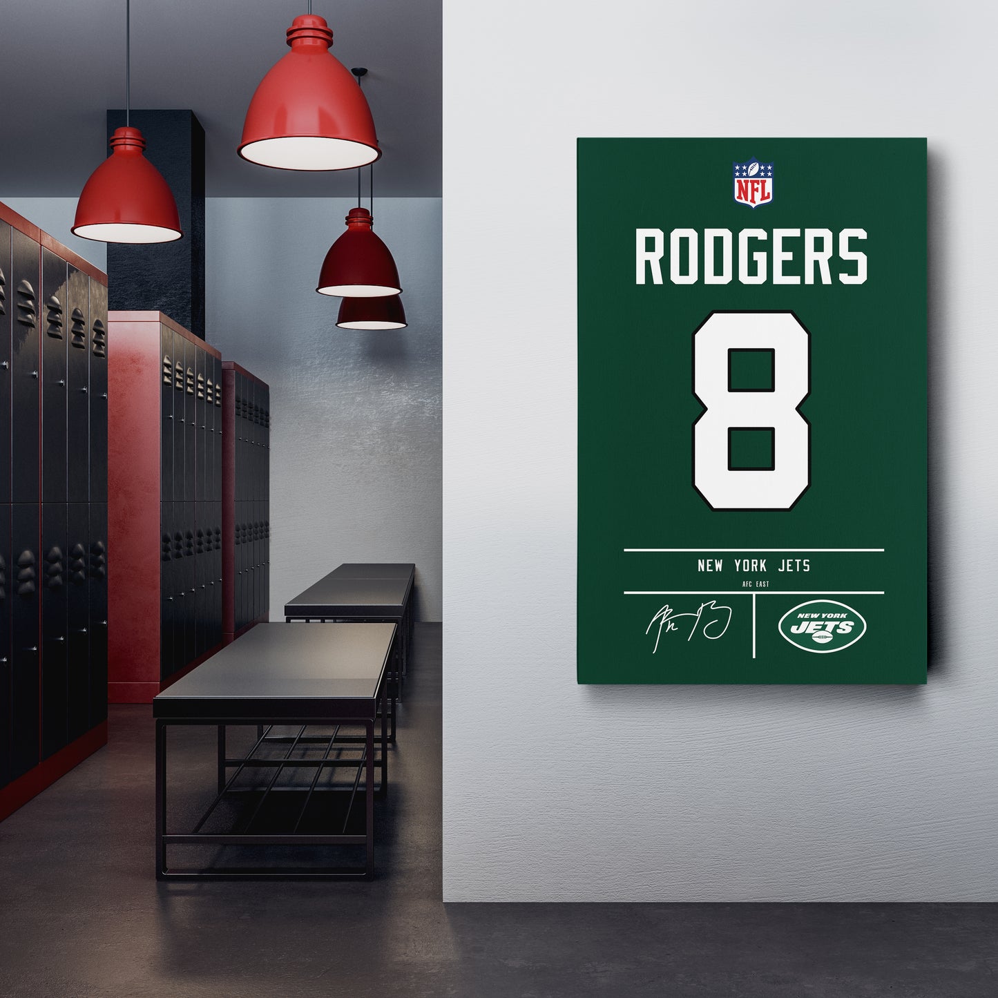 Aaron Rodgers Jets Jersey Canvas Print | Wall Art Decor