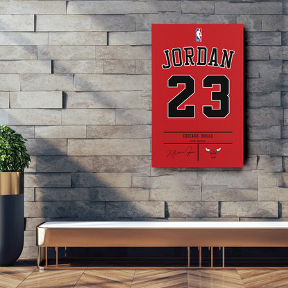 Michael Jordan Bulls Jersey Canvas Print | Wall Art Decor