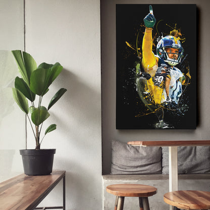 T.J. Watt Steelers Canvas Print | Pittsburgh Football Wall Art