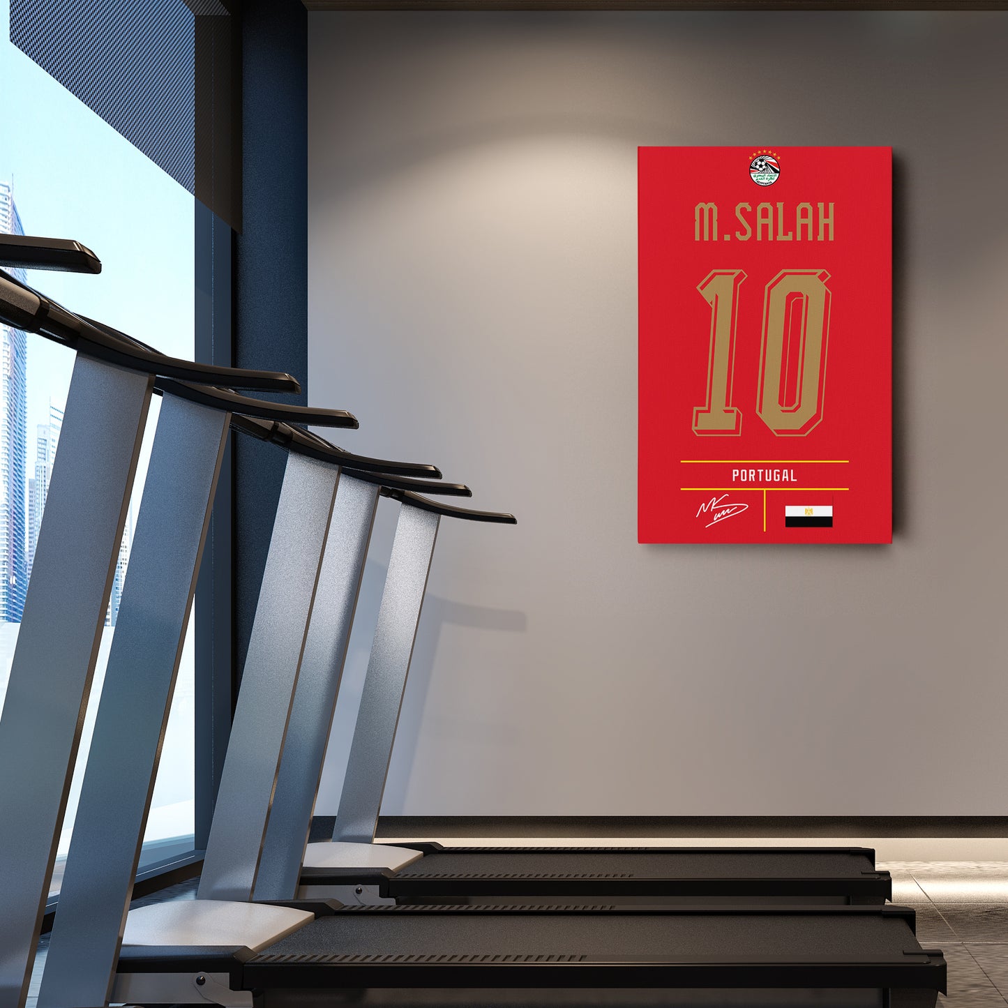 Mohamed Salah Egypt Jersey Canvas Wall Art