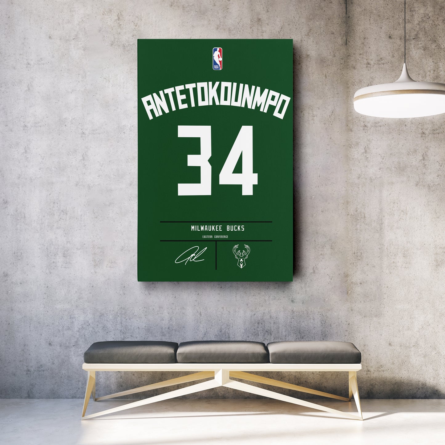 Giannis Antetokounmpo Bucks Jersey Canvas Print | Wall Art Decor