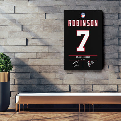 Bijan Robinson Falcons Jersey Canvas Print | Wall Art Decor