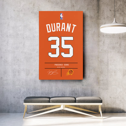 Kevin Durant Suns Jersey Canvas Print | Wall Art Decor