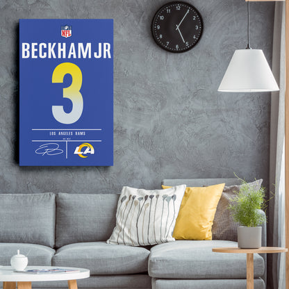 Odell Beckham Jr.  Rams Jersey Canvas Print | Wall Art Decor