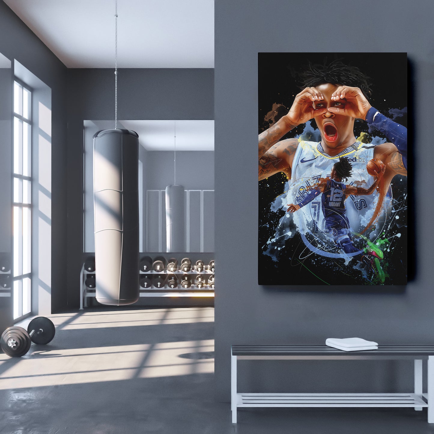 Ja Morant Grizzlies Canvas Print | Memphis Basketball Wall Art