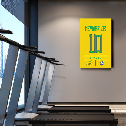 Neymar Jr. Brazil Jersey Canvas Print | Wall Art Decor