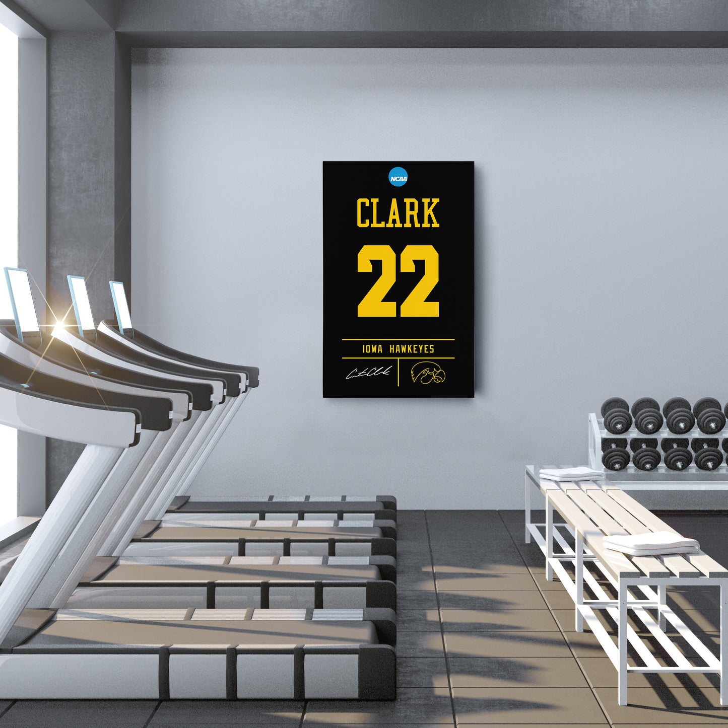 Caitlin Clark Iowa Hawkeyes Jersey Canvas Wall Art