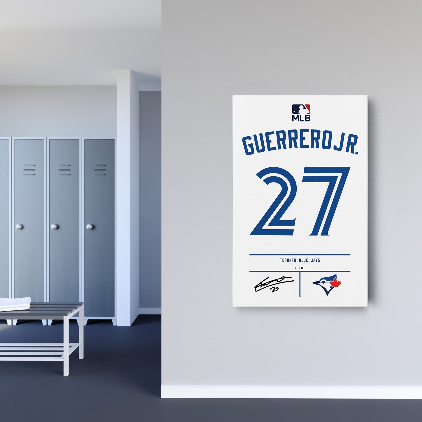 Vladimir Guerrero Jr. Blue Jays Jersey Canvas Print | Wall Art Decor