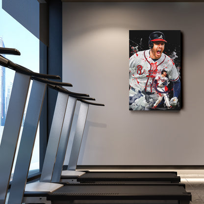 Freddie Freeman Braves Canvas Print | Atlanta Baseball Wall Art