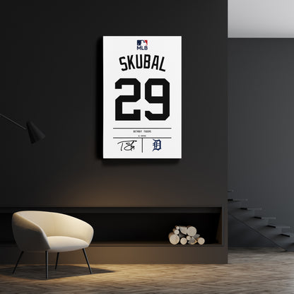 Tarik Skubal Tigers Jersey Canvas Print | Wall Art Decor