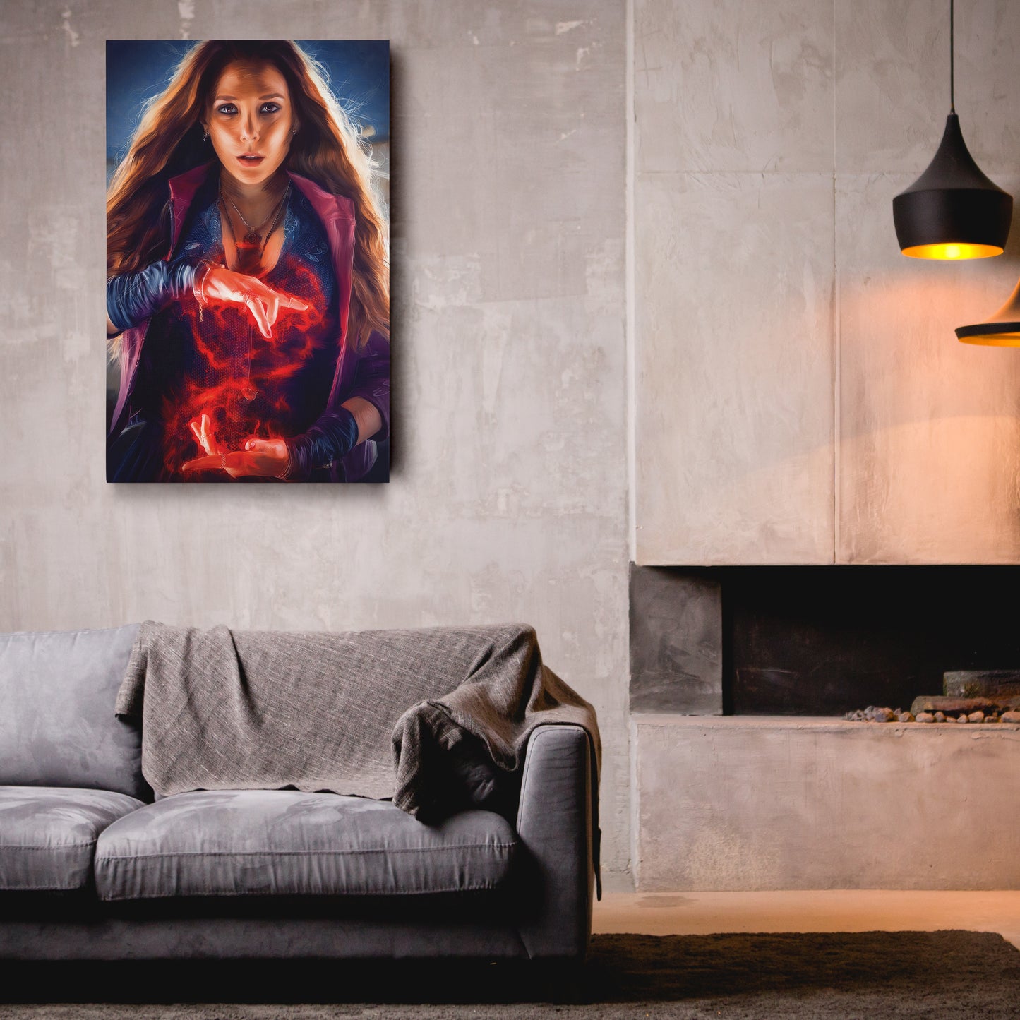 Wanda Maximoff Canvas Print | Marvel Scarlet Witch Wall Art