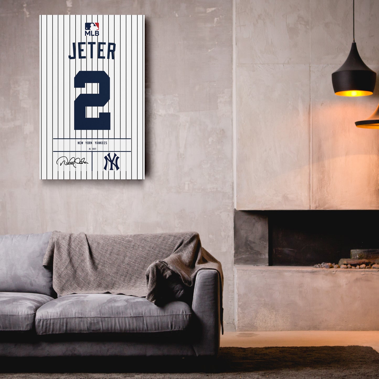 Derek Jeter Yankees Jersey Canvas Print | Wall Art Decor