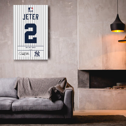 Derek Jeter Yankees Jersey Canvas Print | Wall Art Decor