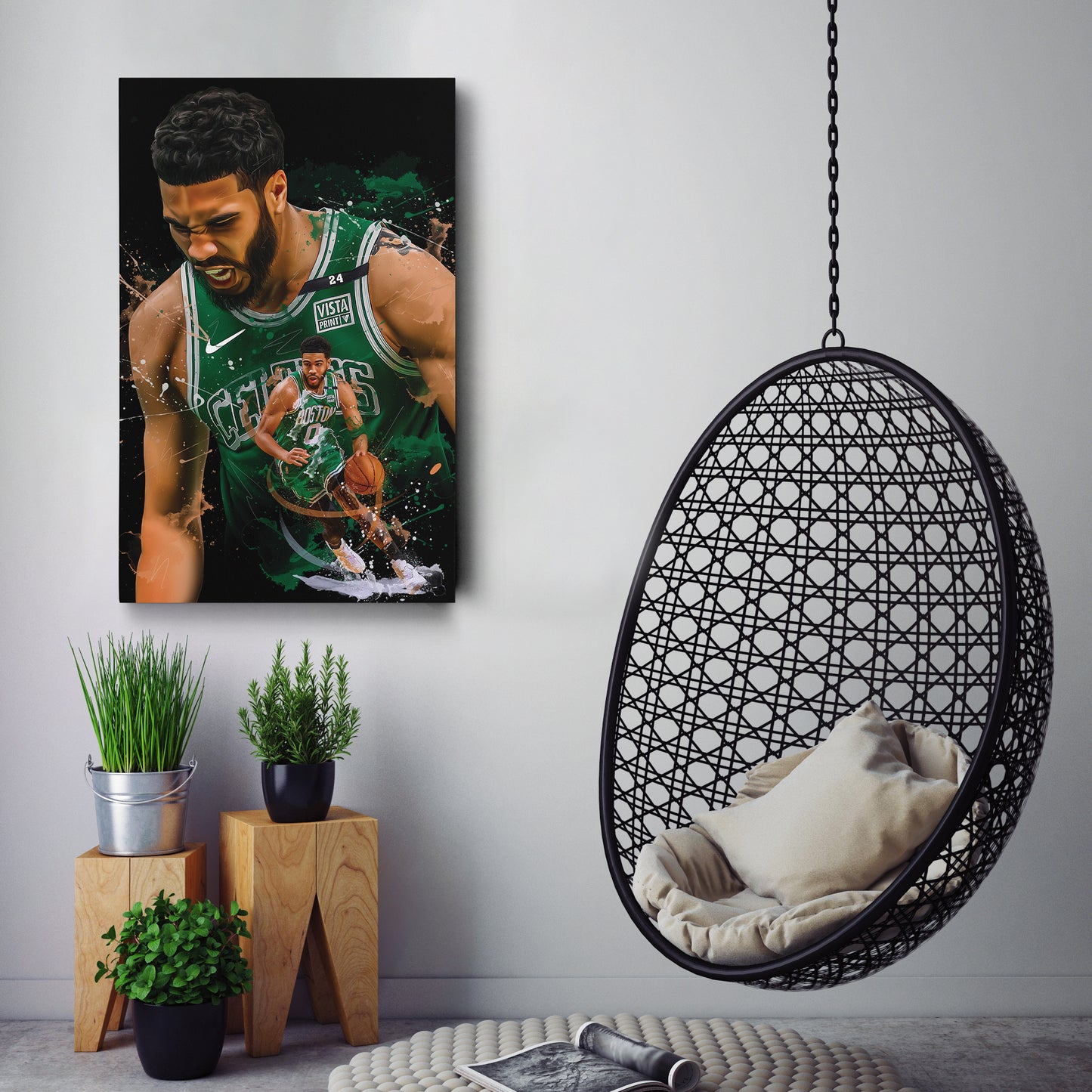 Jayson Tatum Celtics Canvas Print | Boston Basketball Wall Art