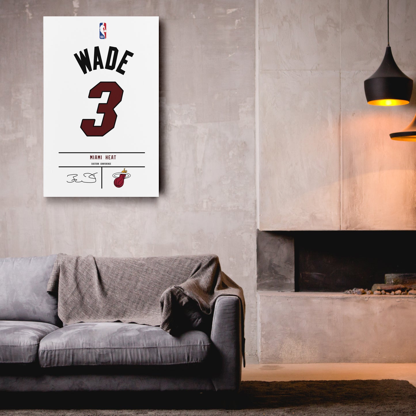 Dwyane Wade Heat Jersey Canvas Print | Wall Art Decor