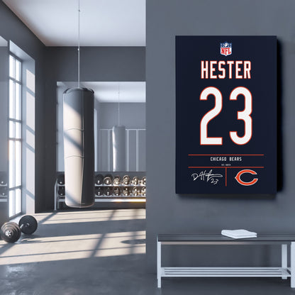 Devin Hester Bears Jersey Canvas Print | Wall Art Decor
