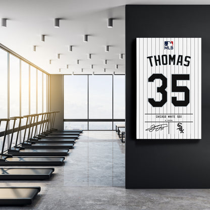 Frank Thomas White Sox Jersey Canvas Print | Wall Art Decor