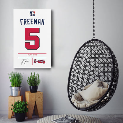 Freddie Freeman Braves Jersey Canvas Print | Wall Art Decor