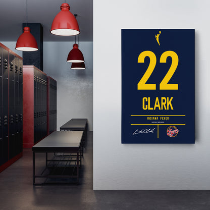Caitlin Clark Indiana Fever Jersey Canvas Wall Art