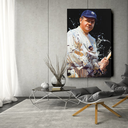 Babe Ruth Yankees Canvas Print | New York Baseball Wall Art