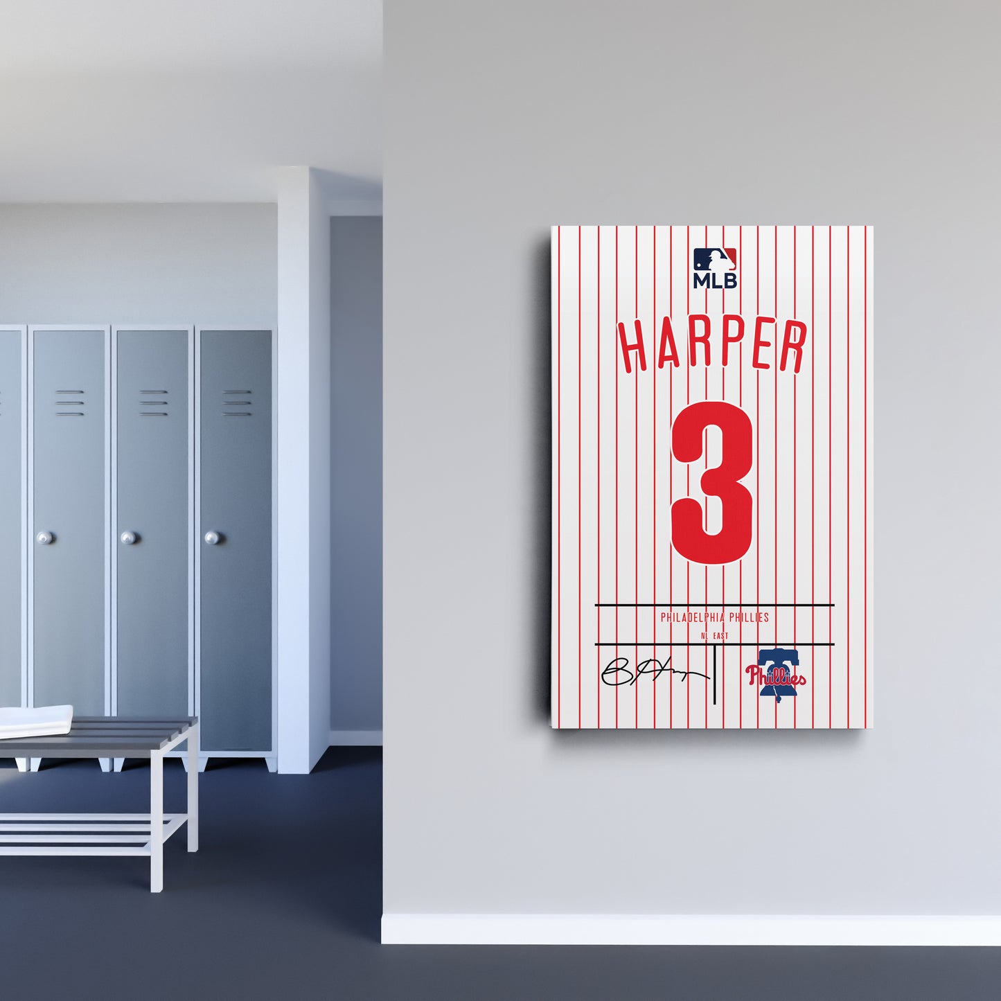 Bryce Harper Phillies Jersey Canvas Print | Wall Art Decor