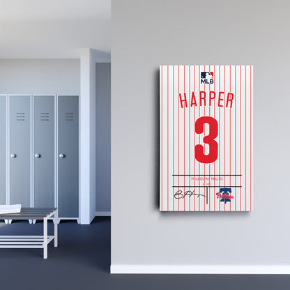 Bryce Harper Phillies Jersey Canvas Print | Wall Art Decor