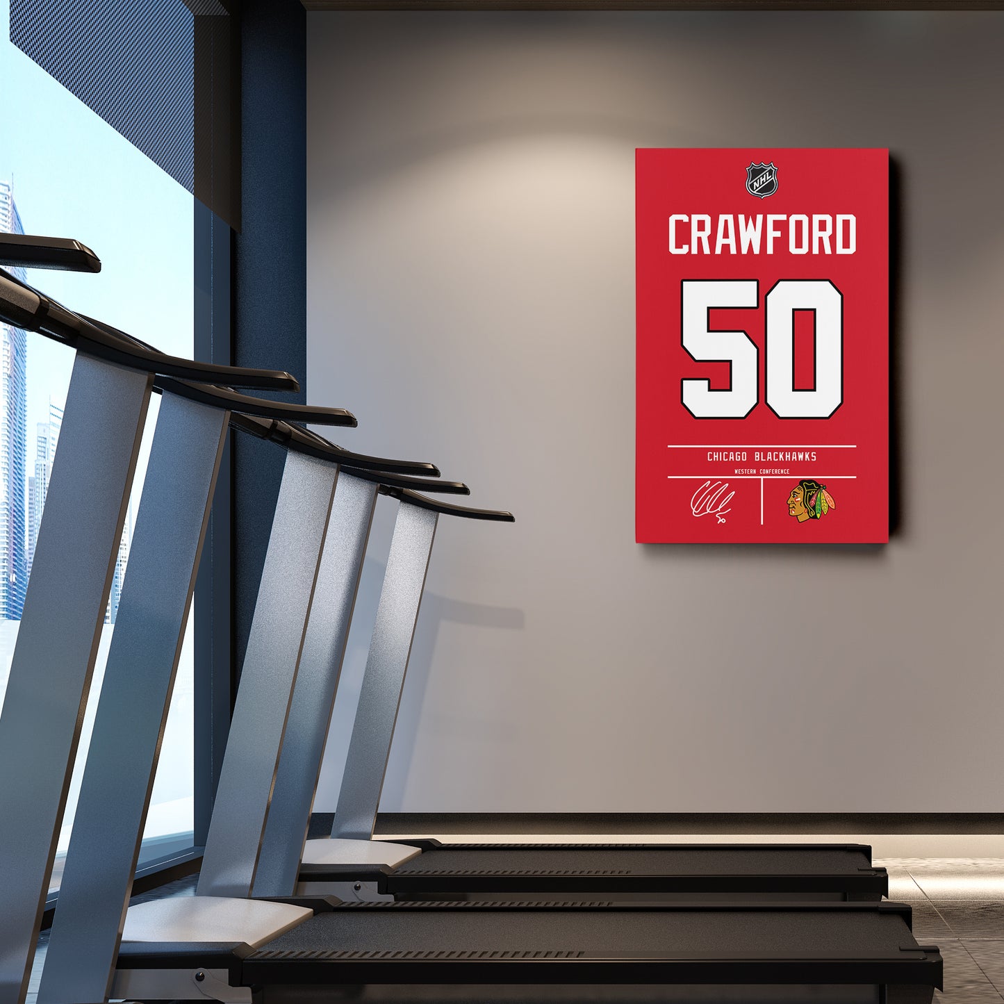 Corey Crawford Blackhawks Jersey Canvas Print | Wall Art Decor