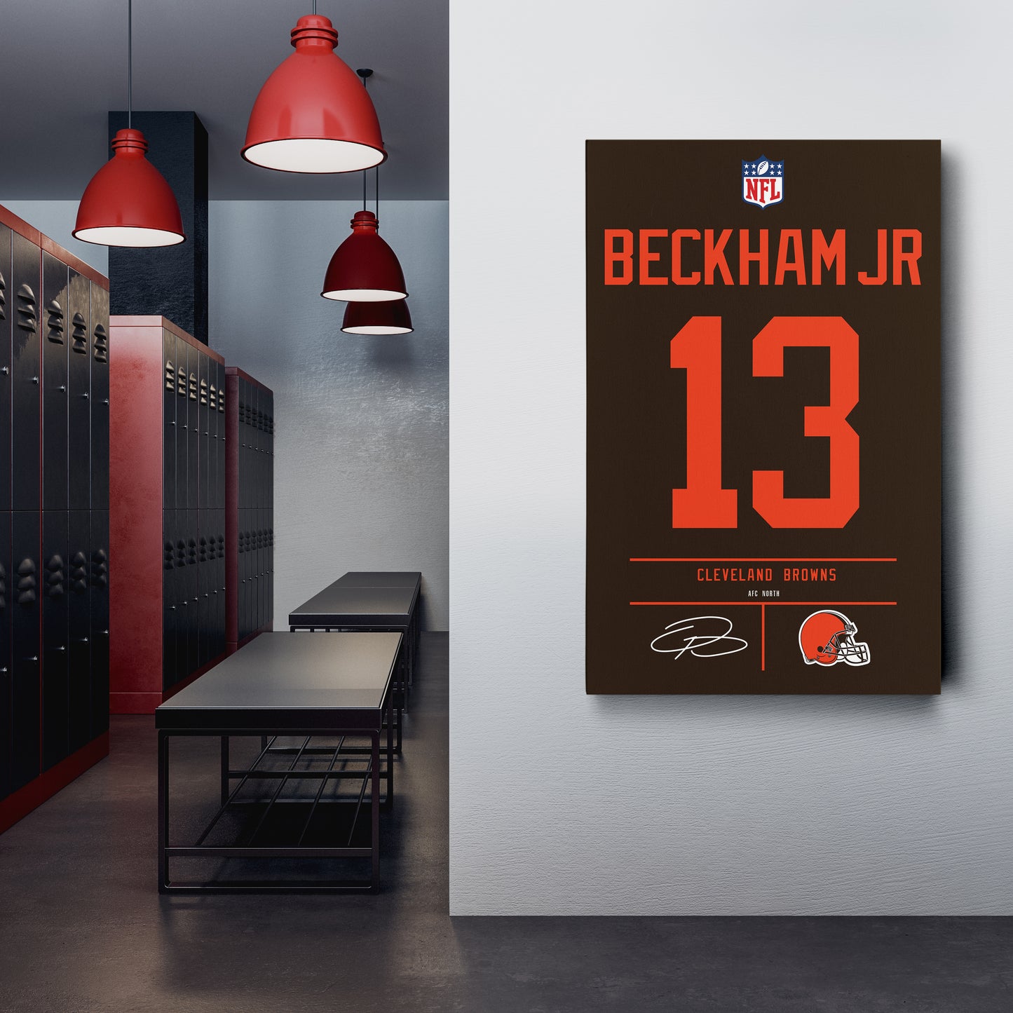 Odell Beckham Jr. Browns Jersey Canvas Print | Wall Art Decor
