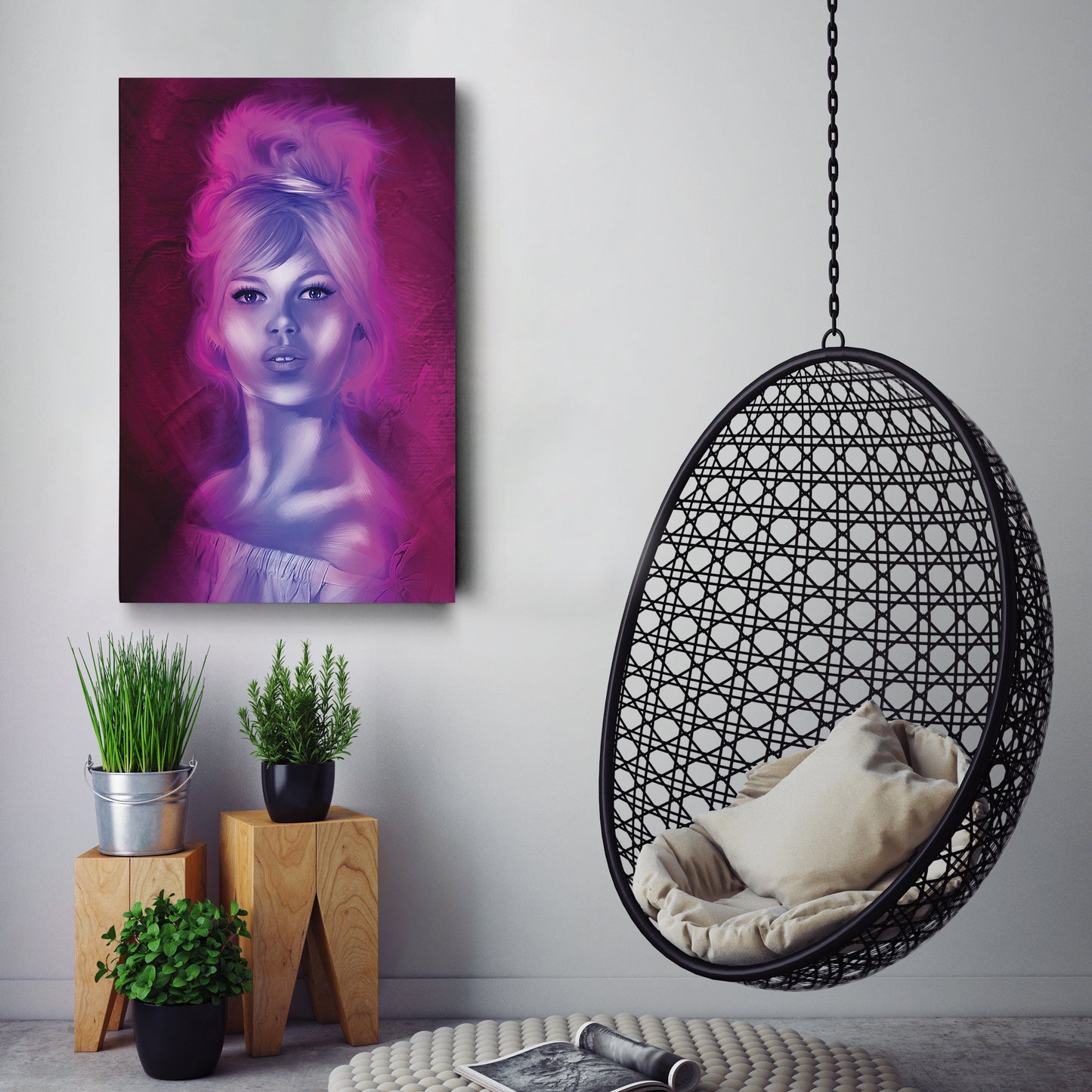 Brigitte Bardot Canvas Print | Vintage Hollywood Wall Art Decor