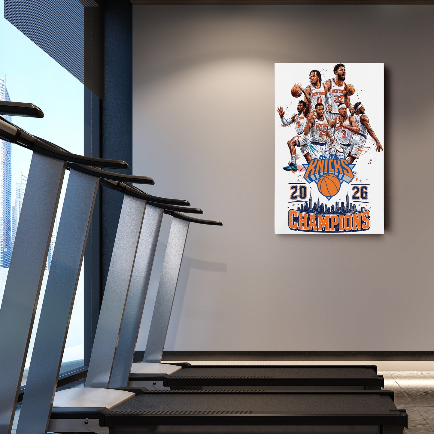 New York Knicks 2026 Champions Commemorative Canvas – Premium Framed Wall Art