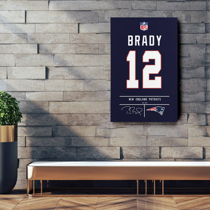 Tom Brady Patriots Jersey Canvas Print | Wall Art Decor