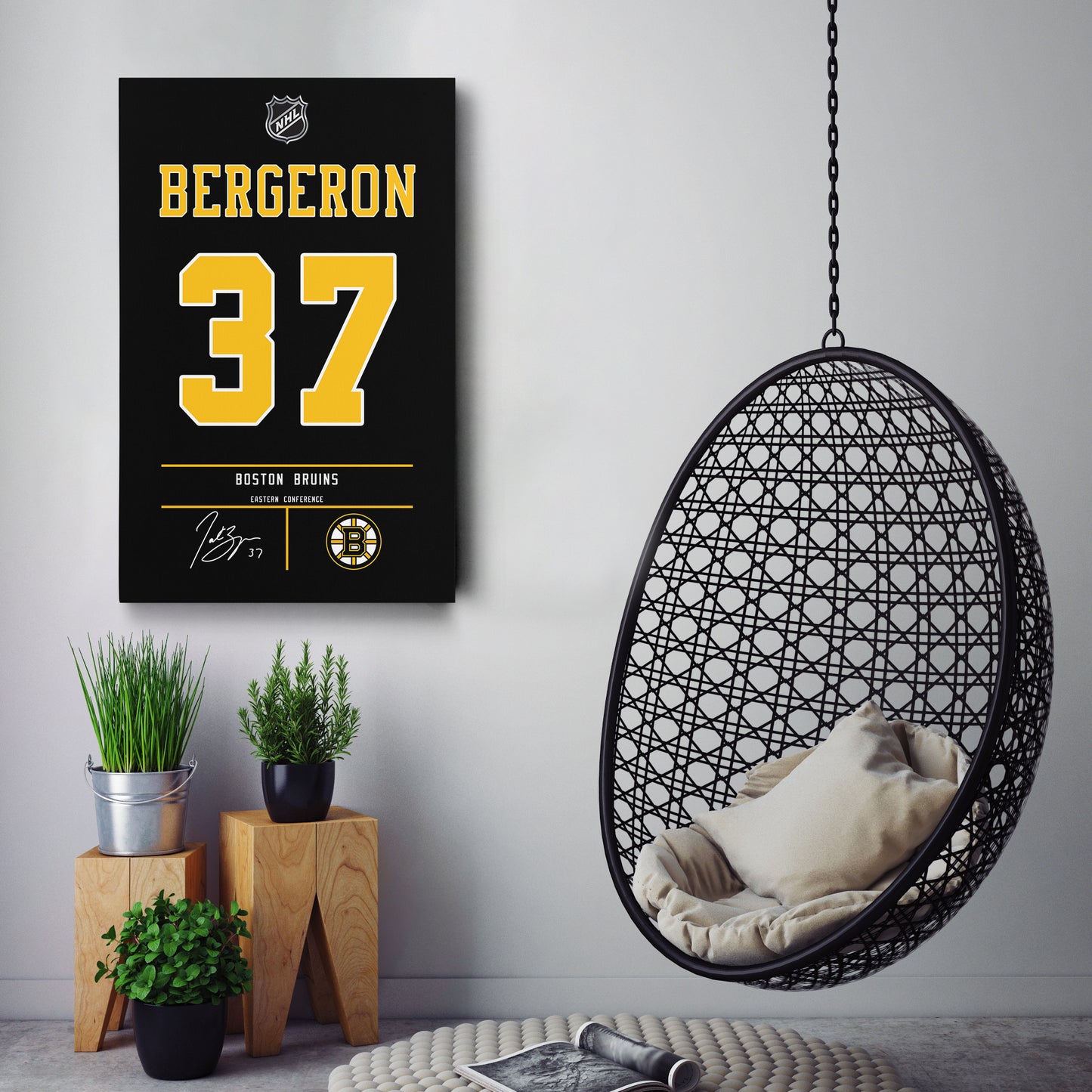 Patrice Bergeron Bruins Jersey Canvas Print | Wall Art Decor