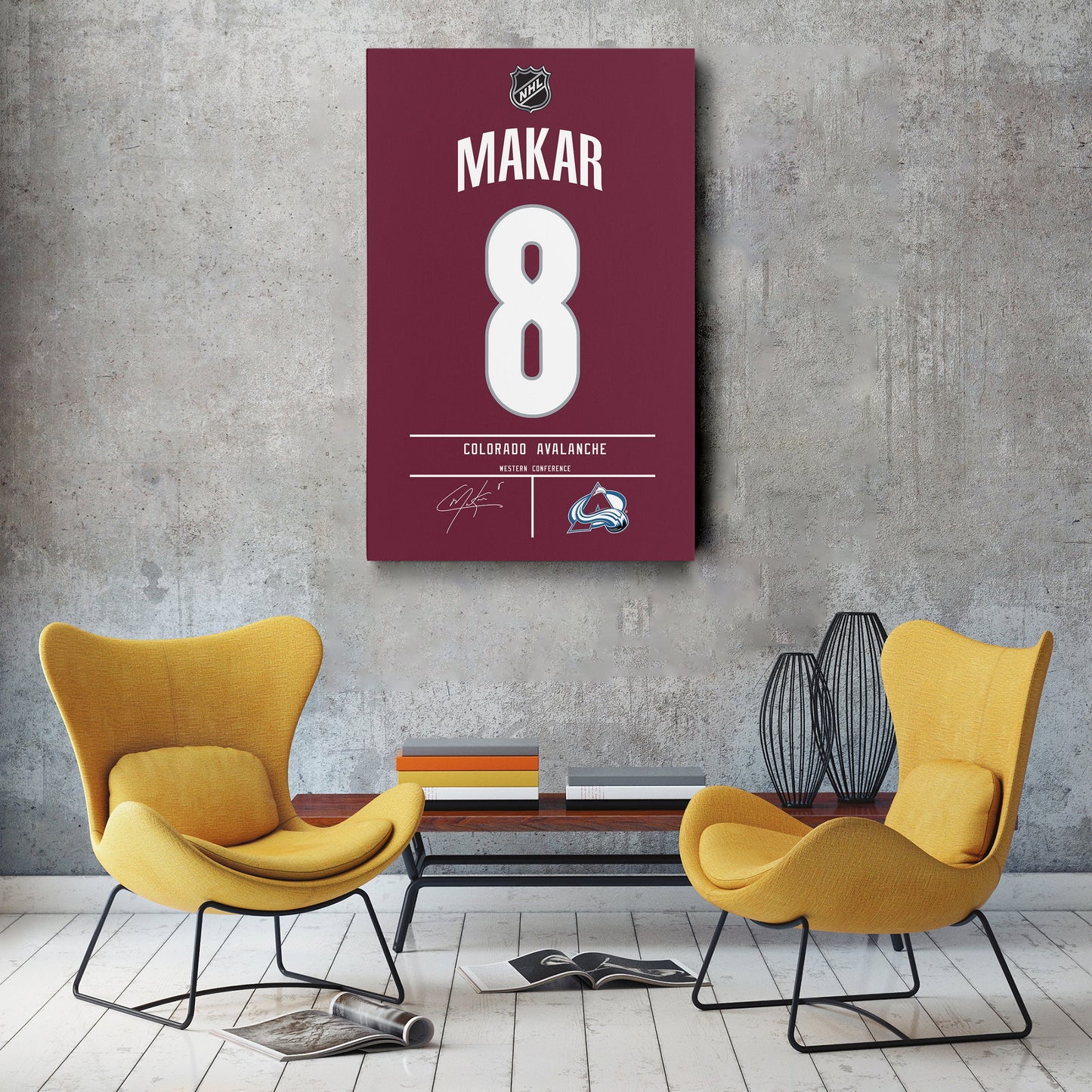 Cale Makar Avalanche Jersey Canvas Print | Wall Art Decor