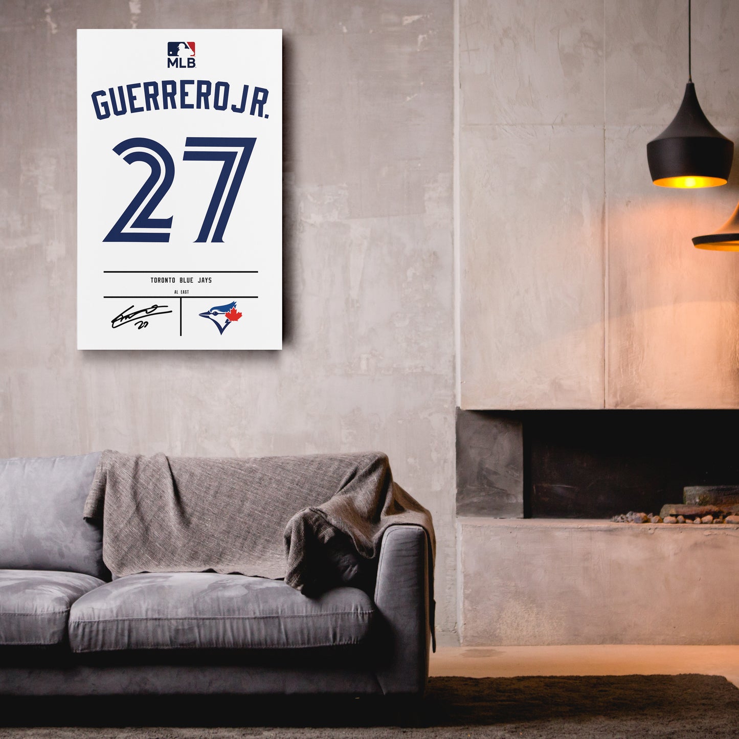 Vladimir Guerrero Jr. Blue Jays Jersey Canvas Print | Wall Art Decor