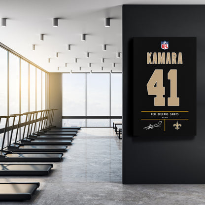 Alvin Kamara Saints Jersey Canvas Print | Wall Art Decor