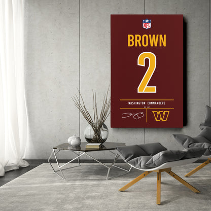 Dyami Brown Commanders Jersey Canvas Print | Wall Art Decor