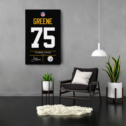 Joe Greene Pittsburgh Steelers Jersey Canvas Wall Art