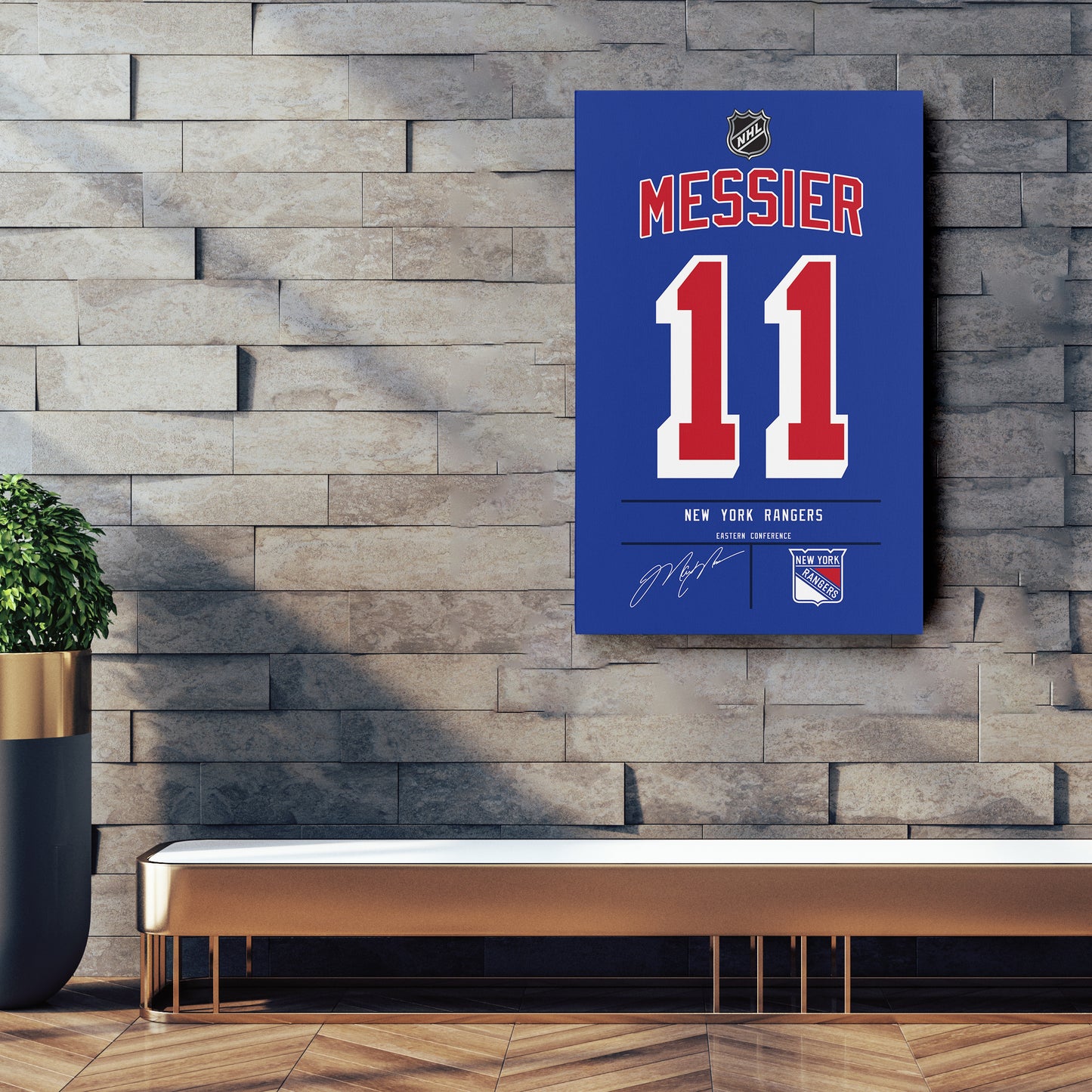 Mark Messier Rangers Jersey Canvas Print | Wall Art Decor