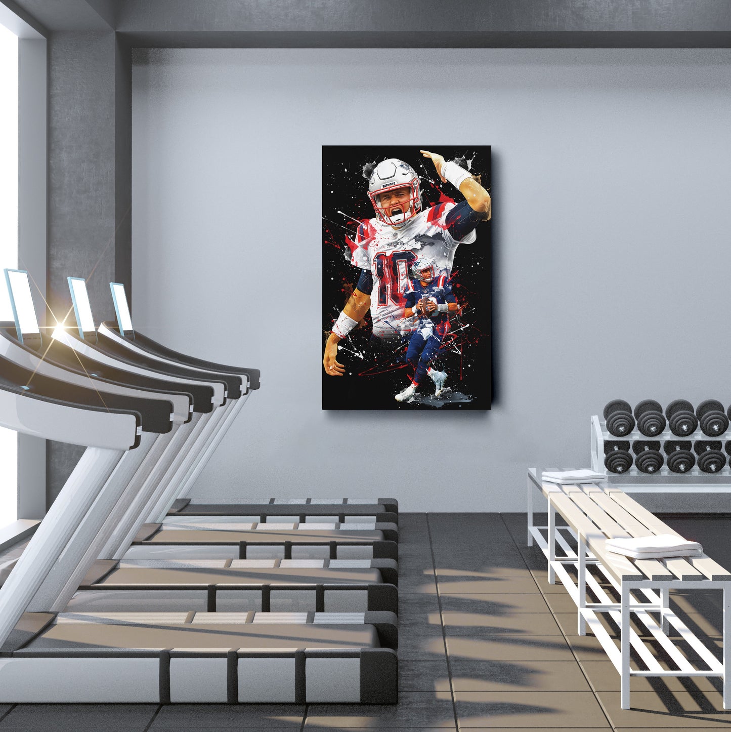 Mac Jones Patriots Canvas Print | New England Football Wall Art