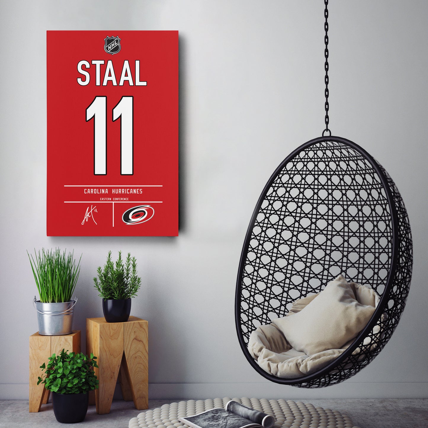 Jordan Staal Hurricanes Jersey Canvas Print | Wall Art Decor