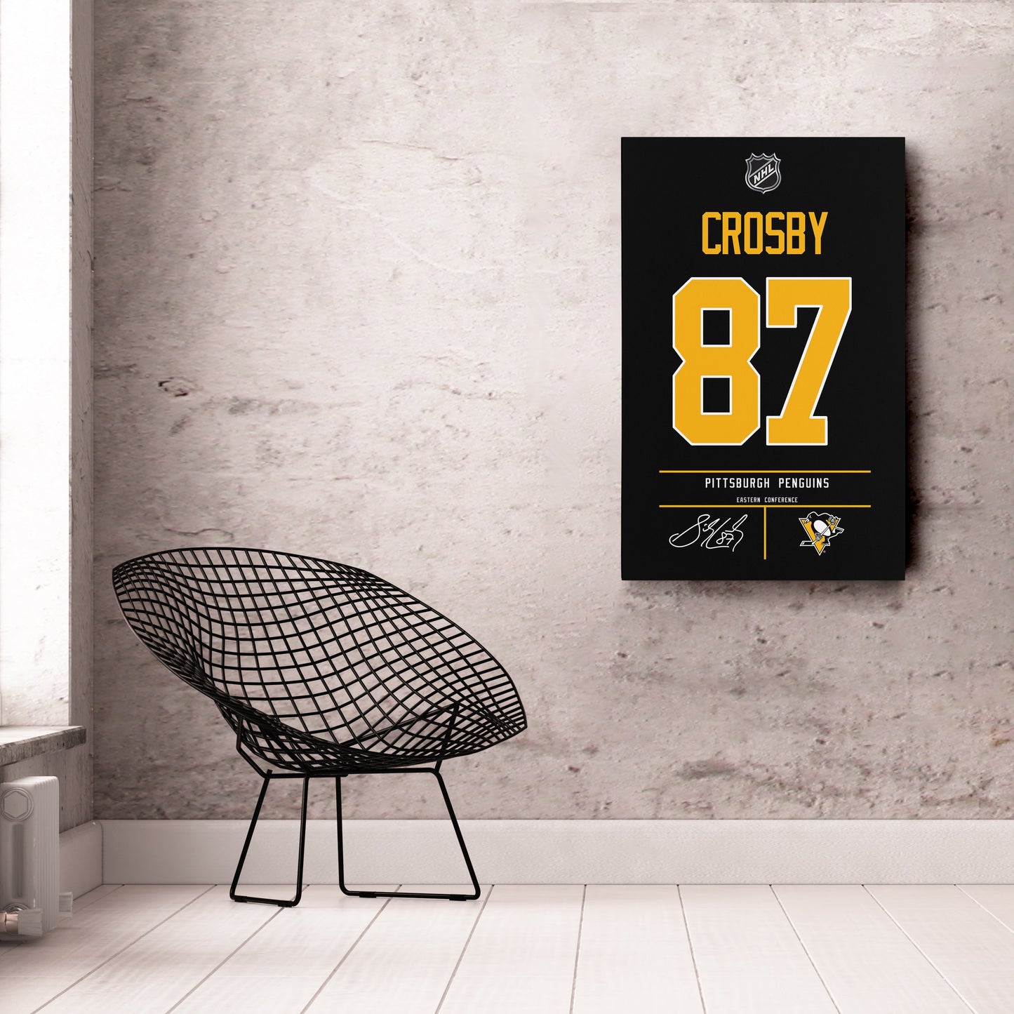 Sidney Crosby Penguins Jersey Canvas Print | Wall Art Decor