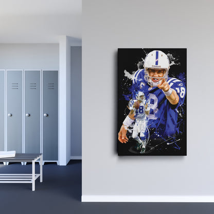 Peyton Manning Colts Canvas Print | Indianapolis Football Wall Art
