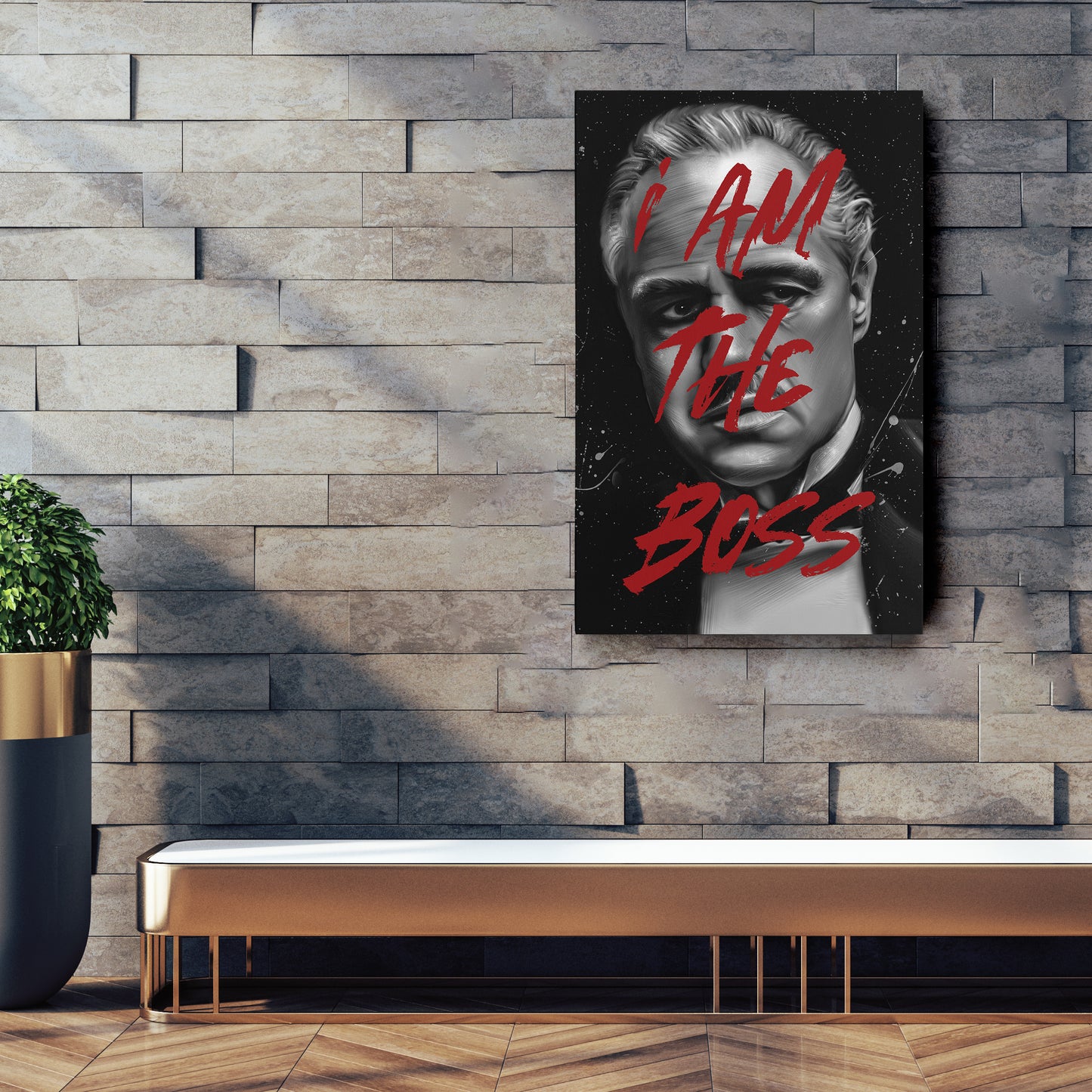 Vito Corleone 'I Am The Boss' Canvas Print | The Godfather Wall Art