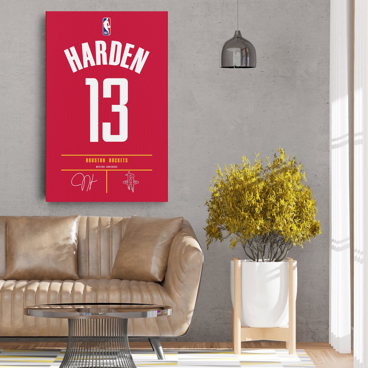 James Harden Houston Rockets Jersey Canvas Wall Art