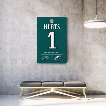 Jalen Hurts Eagles Jersey Canvas Print | Wall Art Decor