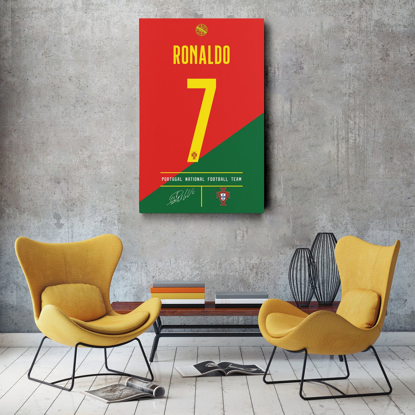 Cristiano Ronaldo Portugal Jersey Canvas Print | Wall Art Decor