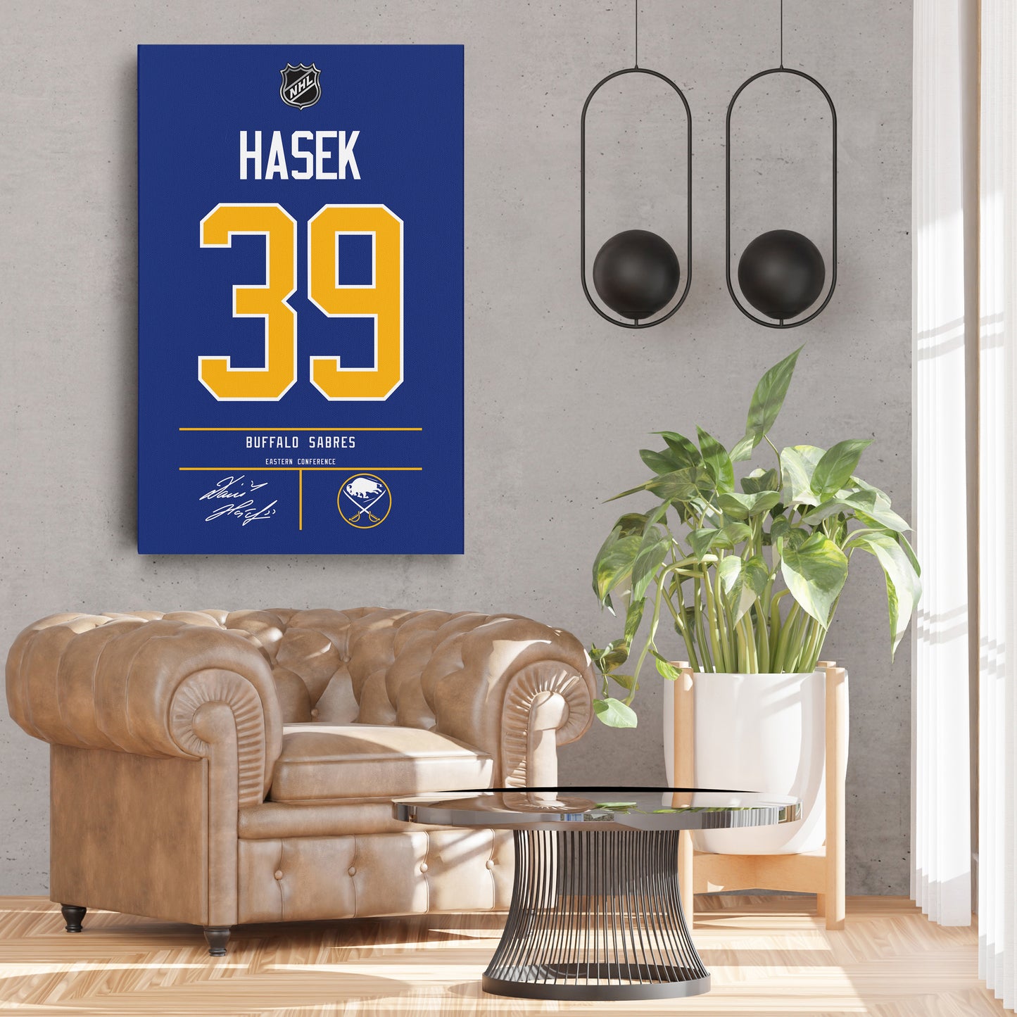 Dominik Hasek Buffalo Sabres Jersey Canvas Wall Art
