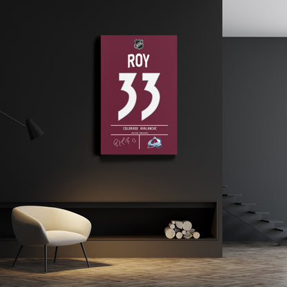 Patrick Roy Avalanche Jersey Canvas Print | Wall Art Decor